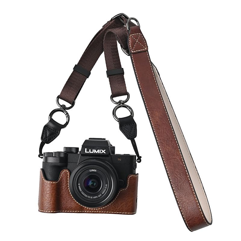 ✳︎大幅値下げ✳︎Panasonic LUMIX デジタルカメラ 本体 専用ケース付 Amazon.co.jp: G100Kケース、BMAOLLONGB ハンドメイド PUレザー ハーフ